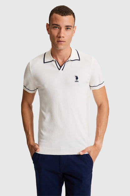 U.S. Polo Assn. Pearl Men Pearl Short Sleeve Tipped Collar Polo Shirt SKU: G081SZ0TK0 PU-9469_VR256 Image 01