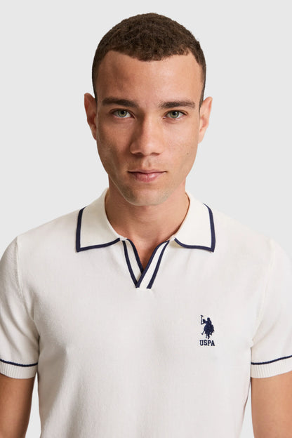 U.S. Polo Assn. Pearl Men Pearl Short Sleeve Tipped Collar Polo Shirt SKU: G081SZ0TK0 PU-9469_VR256 Image 02