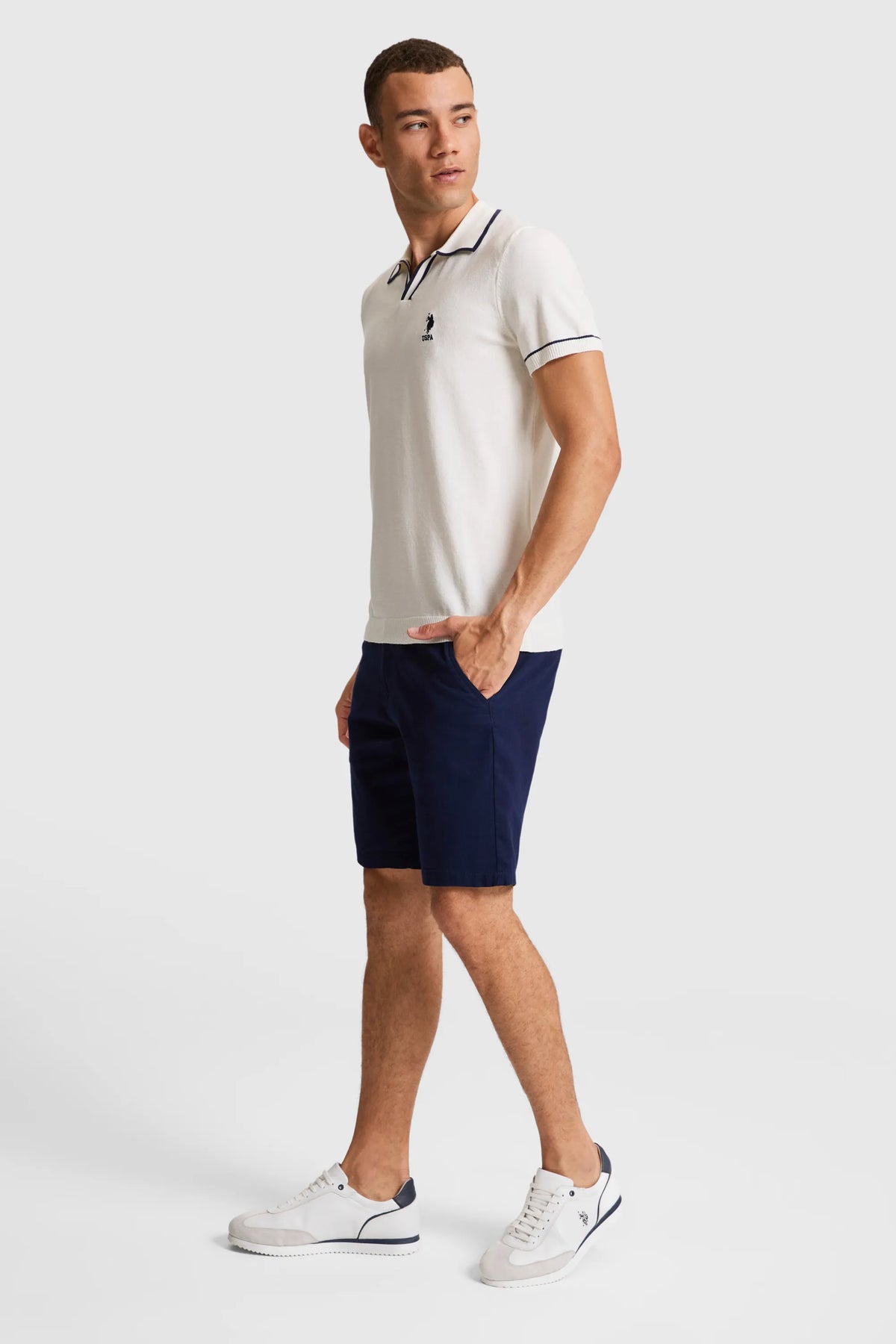 U.S. Polo Assn. Pearl Men Pearl Short Sleeve Tipped Collar Polo Shirt SKU: G081SZ0TK0 PU-9469_VR256 Image 04