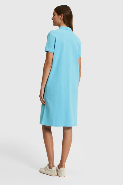 U.S. Polo Assn. Aqua Women Aqua Short Sleeve PiquŽ Polo Knee-Length Dress SKU: G082GL0750 PU-8810_VR007 Image 05