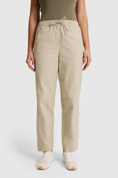 U.S. Polo Assn. Light Khaki Women Light Khaki Wide Leg Drawstring Slip on Trousers SKU: G082GL0780 PU-9823_VR183 Image 02