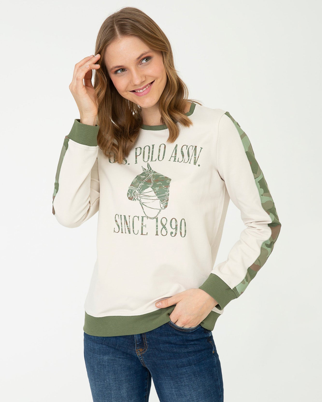 Beige Sweat Shirt U.S. Polo Assn.