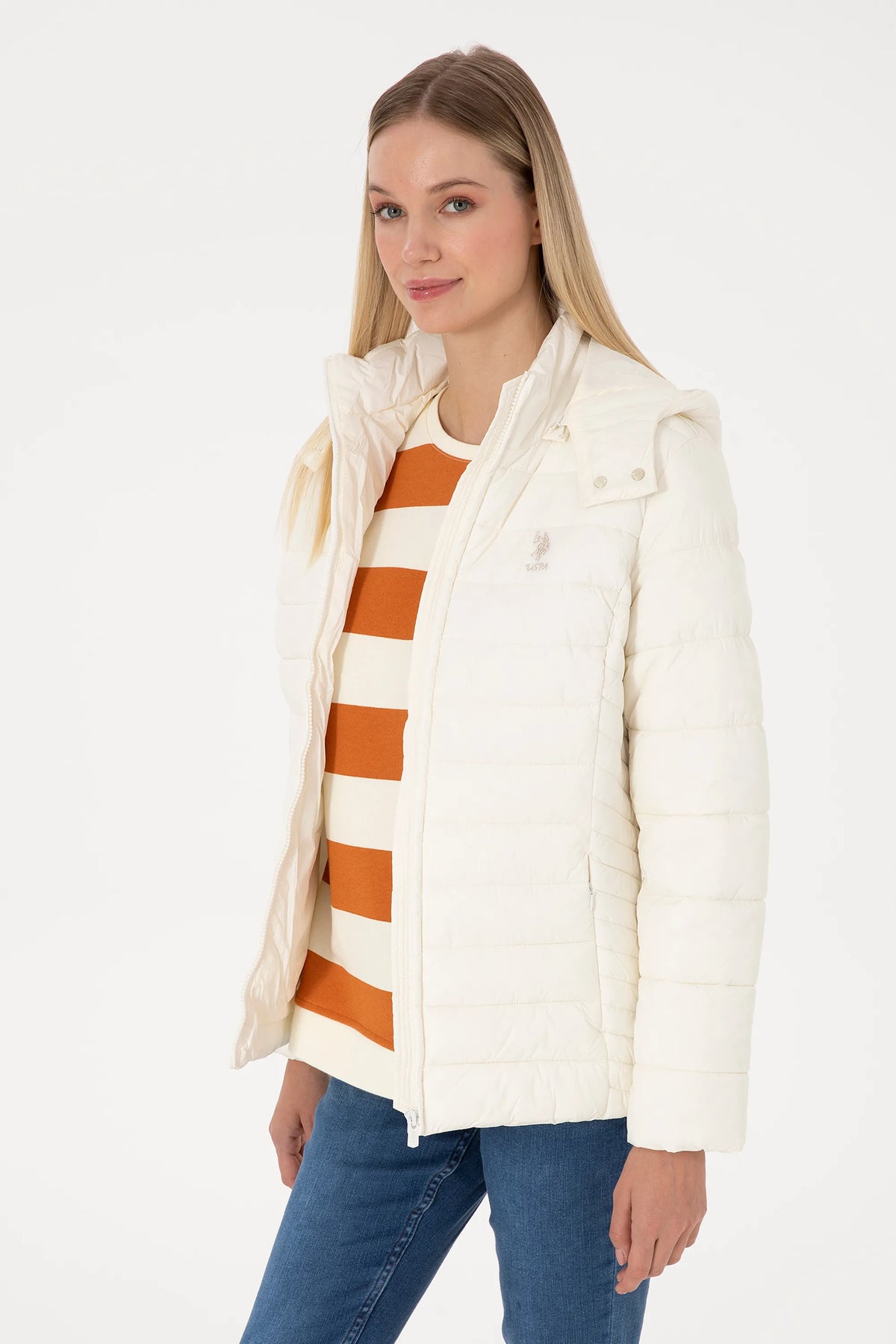 U.S. Polo Assn. Pearl Women Pearl Hooded Padded Puffer Jacket SKU: G082GL0MS0 2228777_VR256 Image 03