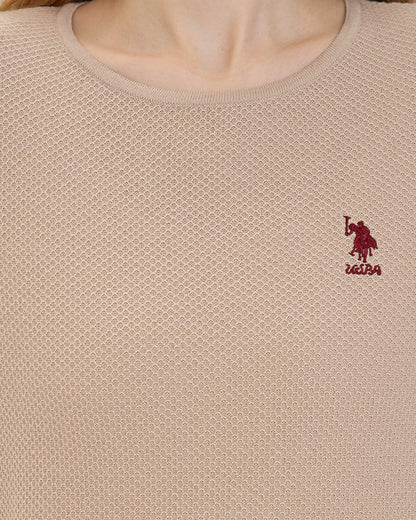 Beige Knitting Jumper U.S. Polo Assn.