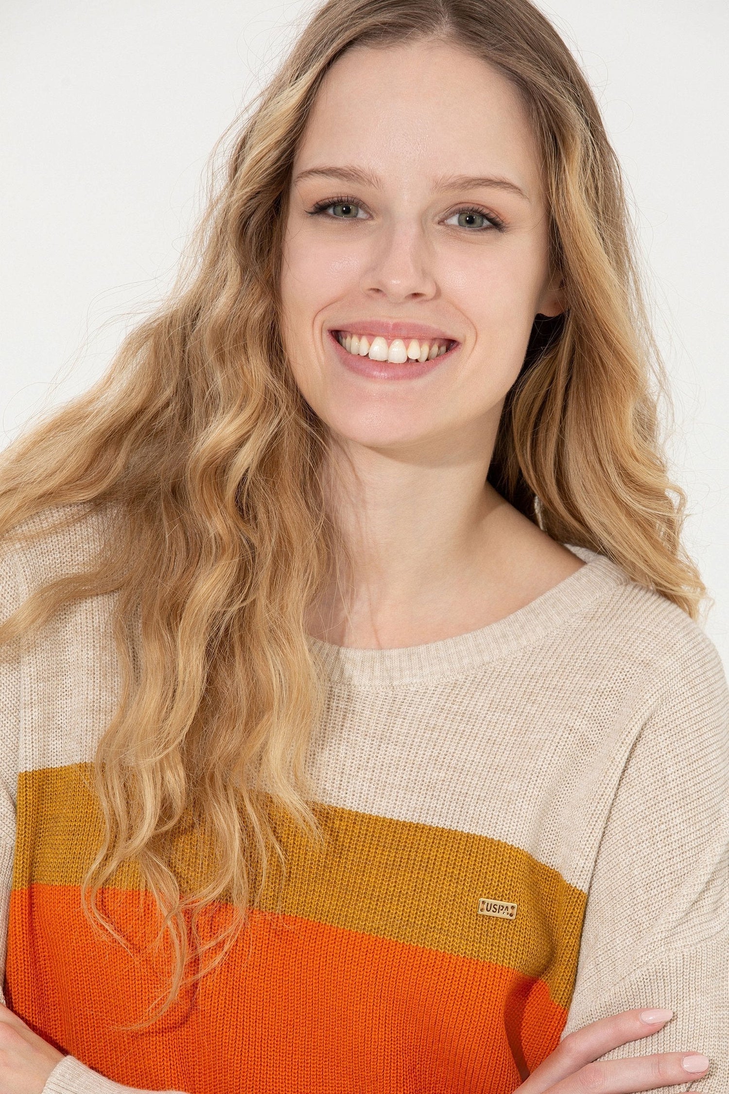 Orange Knitting Jumper U.S. Polo Assn.