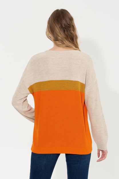 Orange Knitting Jumper U.S. Polo Assn.