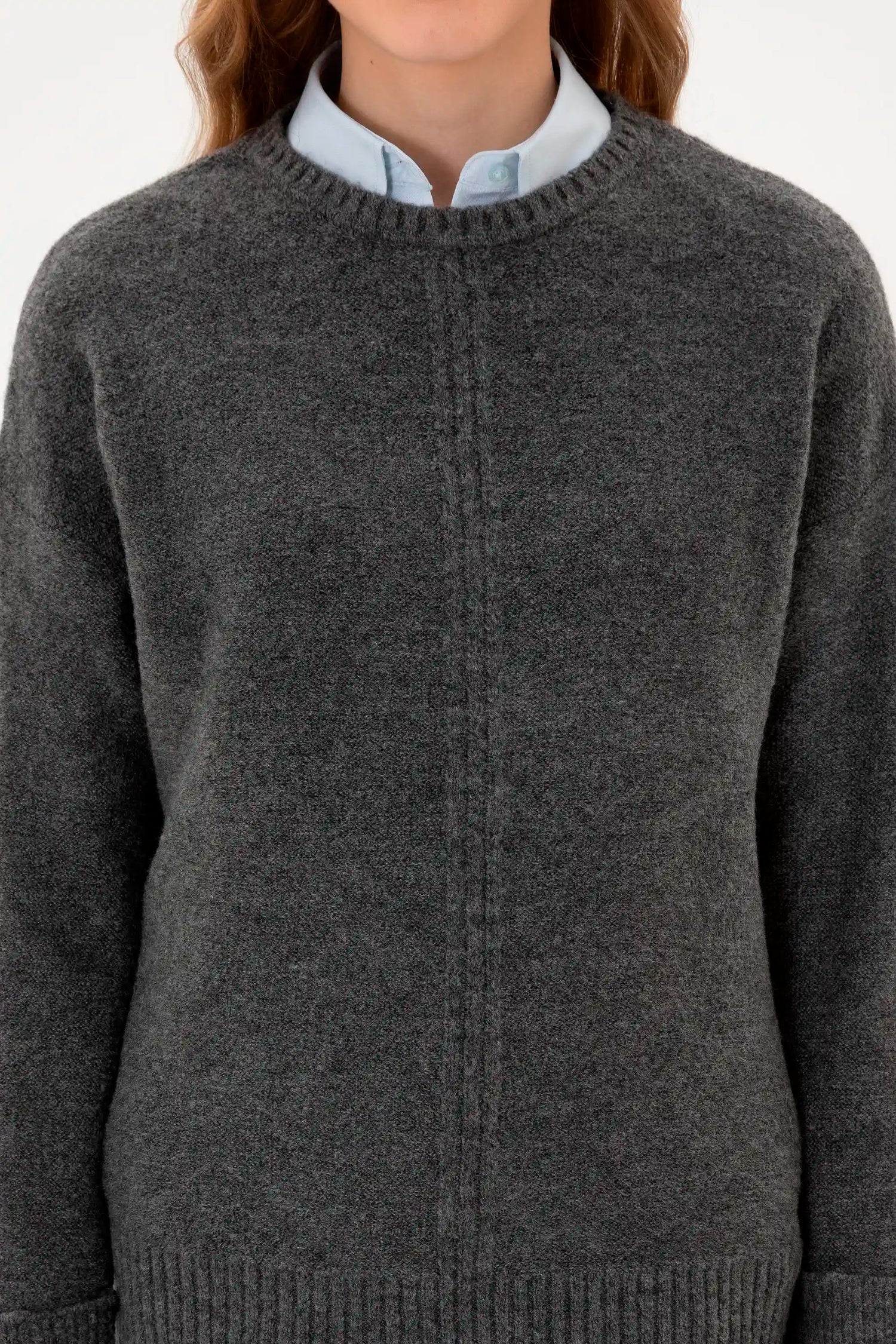 U.S. Polo Assn._Anthracite Mela_Anthracite Mela Knitting Jumper_G082GL0TK0 2228415_VR081_06