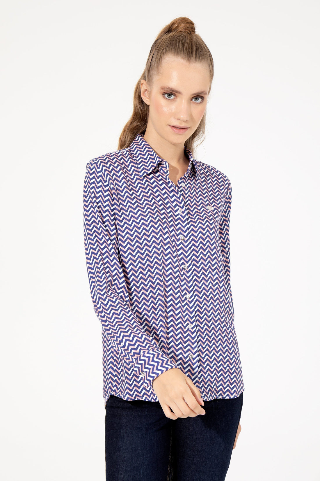 Mid Blue Shirt Long Sleeve U.S. Polo Assn.
