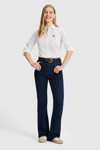 U.S. Polo Assn. White Women White Long Sleeve Fitted Cotton Shirt SKU: G082SZ0040 PU-13080_VR013 Image 04