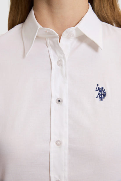 U.S. Polo Assn. White Women White Long Sleeve Fitted Cotton Shirt SKU: G082SZ0040 PU-13080_VR013 Image 06