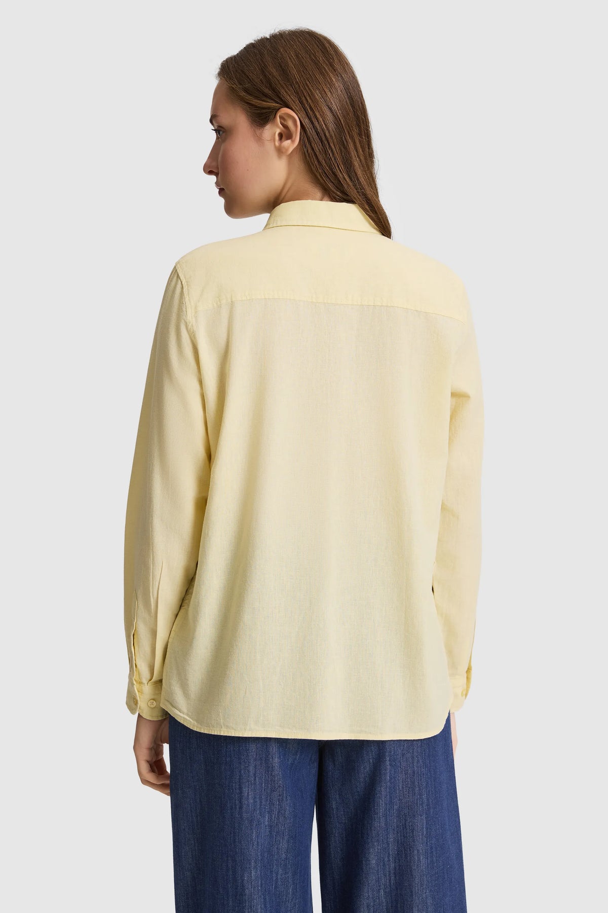 U.S. Polo Assn. Light Yellow Women Light Yellow Long Sleeve Oxford Shirt SKU: G082SZ0040 PU-8737_VR004 Image 05