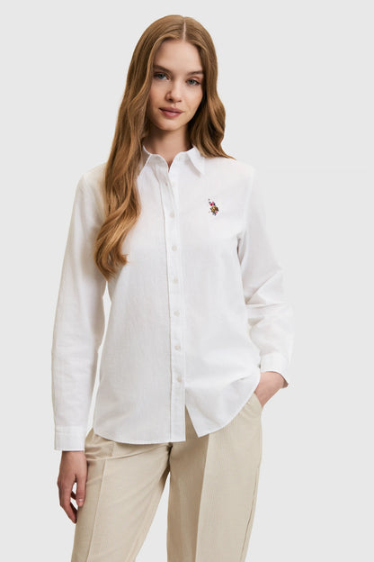 U.S. Polo Assn. White Women White Shirt Long Sleeve SKU: G082SZ0040 PU-8737_VR013 Image 03