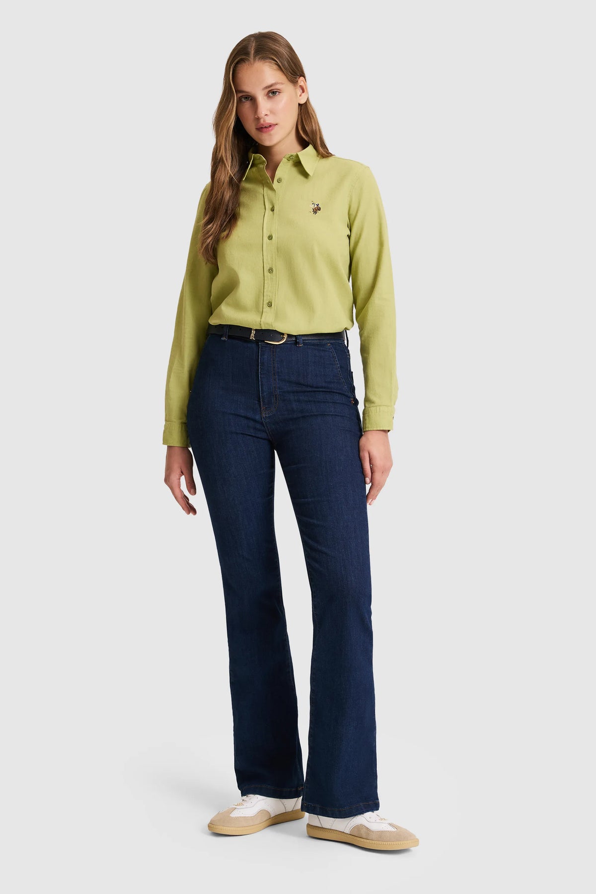 U.S. Polo Assn. Ages Women Sage Long Sleeve Corduroy Shirt SKU: G082SZ0040 PU-8737_VR016 Image 04