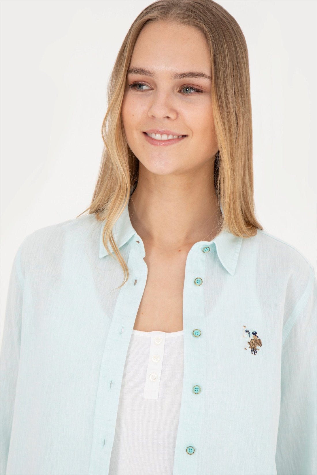 Button Down Shirt With Logo_G082SZ0040 1840395_VR083_01