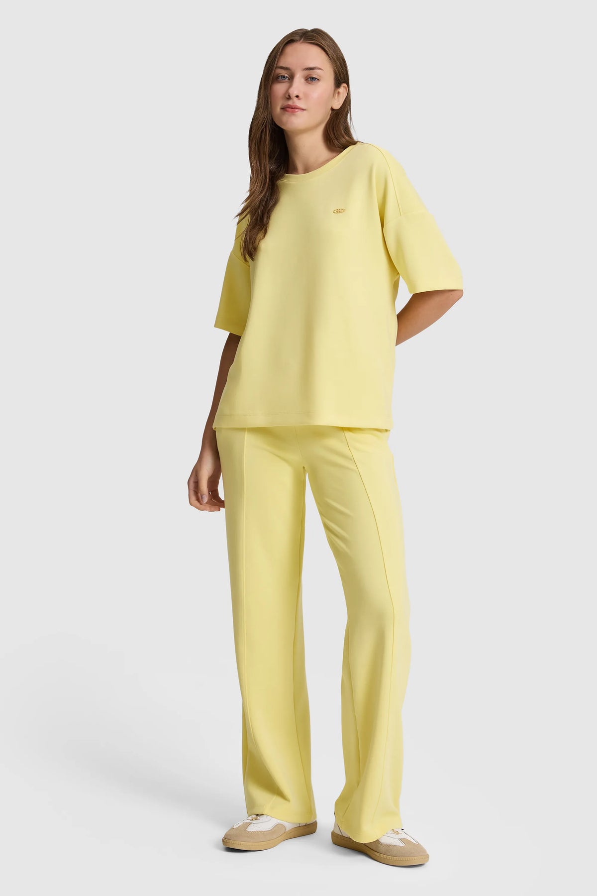 U.S. Polo Assn. Light Yellow Women Light Yellow Short Sleeve Relaxed Fit T-Shirt SKU: G082SZ0110 PU-12181_VR004 Image 04