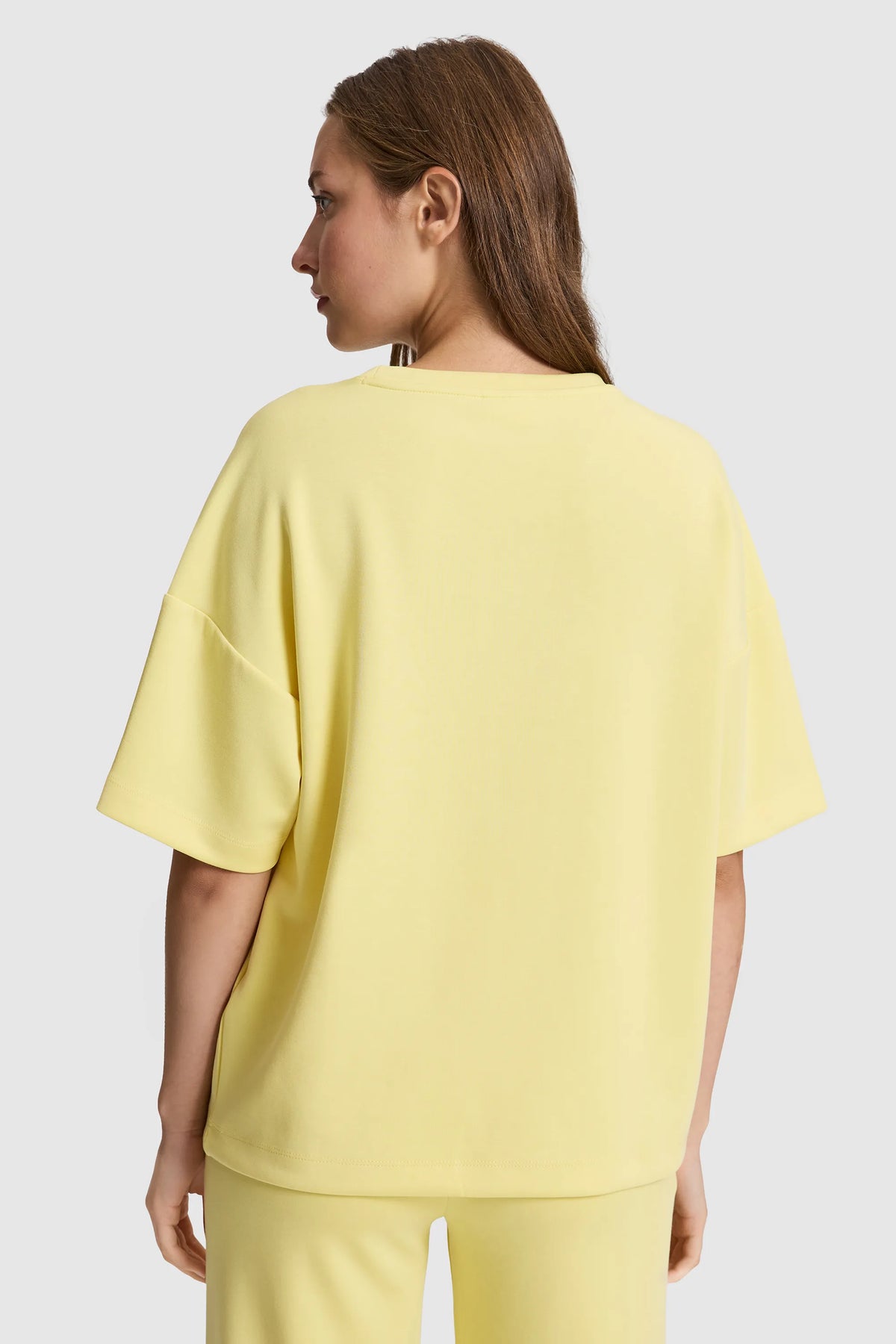 U.S. Polo Assn. Light Yellow Women Light Yellow Short Sleeve Relaxed Fit T-Shirt SKU: G082SZ0110 PU-12181_VR004 Image 05