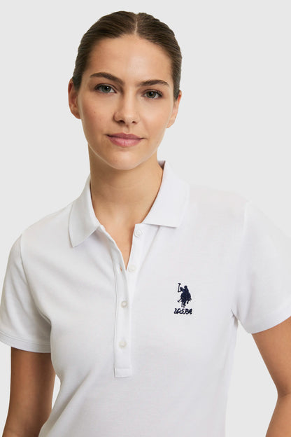 U.S. Polo Assn. White Women White Short Sleeve PiquŽ Polo Shirt SKU: G082SZ0110 PU-8814_VR013 Image 02