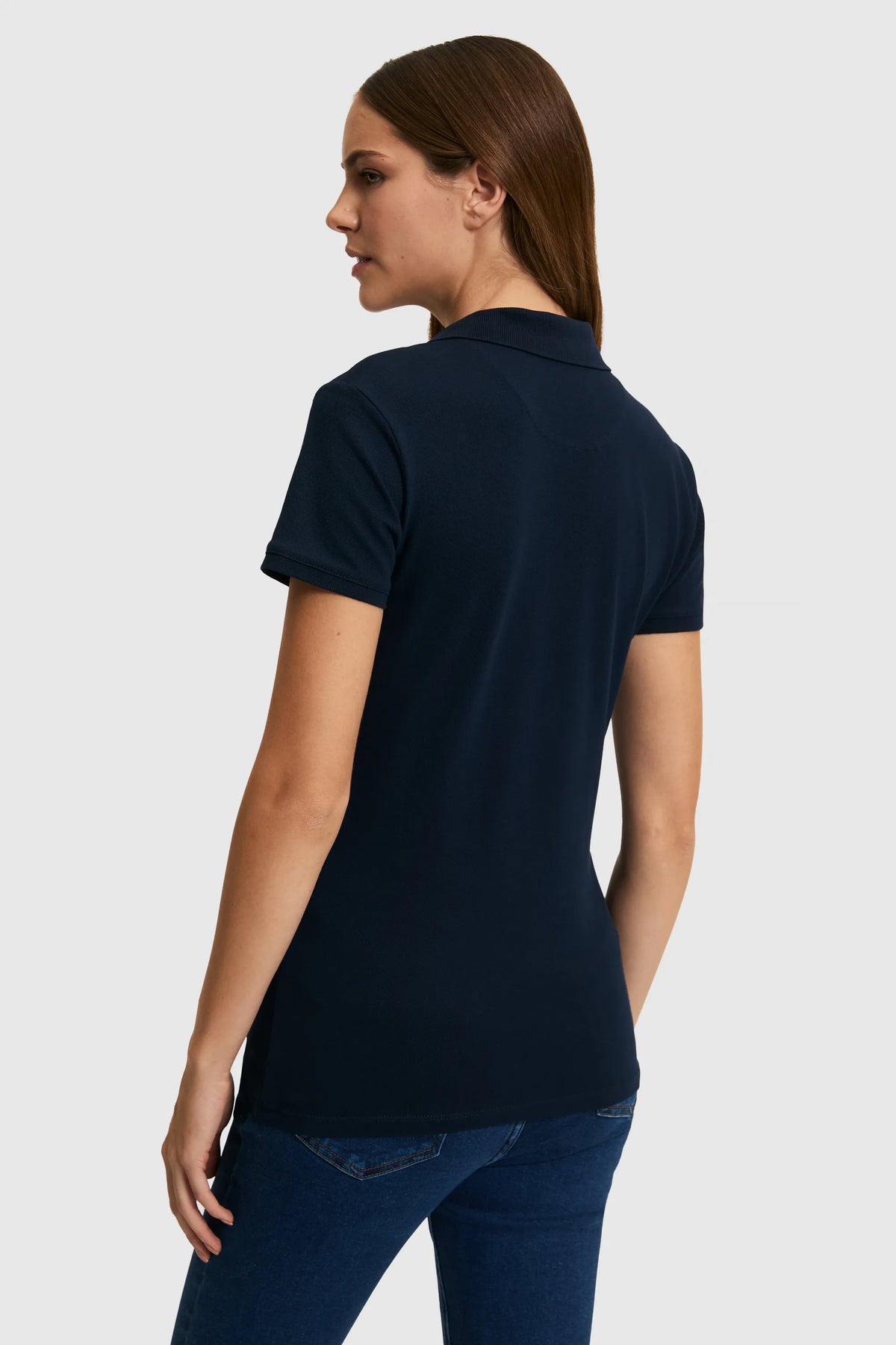 U.S. Polo Assn. Navy Women Navy Short Sleeve Fitted PiquŽ Polo Shirt SKU: G082SZ0110 PU-8814_VR033 Image 05