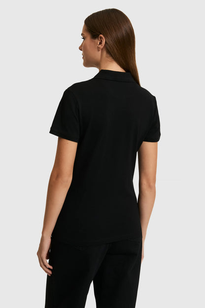 U.S. Polo Assn. Black Women Black Short Sleeve Fitted PiquŽ Polo Shirt SKU: G082SZ0110 PU-8814_VR046 Image 05
