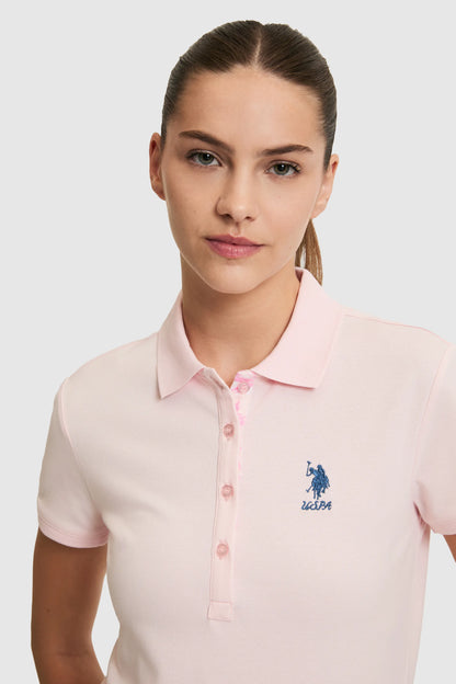 U.S. Polo Assn. Light Pink Women Light Pink Short Sleeve PiquŽ Polo Shirt SKU: G082SZ0110 PU-8814_VR078 Image 02