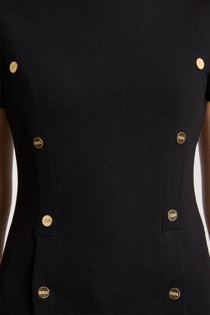 U.S. Polo Assn. Black Women Black Short Sleeve Button Detail T-Shirt SKU: G082SZ0110 PU-9898_VR046 Image 06