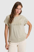 U.S. Polo Assn. Light Khaki Women Light Khaki Short Sleeve Printed T-Shirt SKU: G082SZ0110 PU-9936_VR183 Image 01