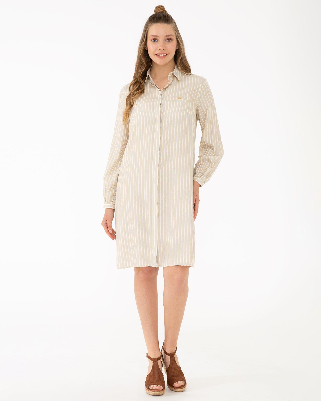 Beige Woven Dress U.S. Polo Assn.