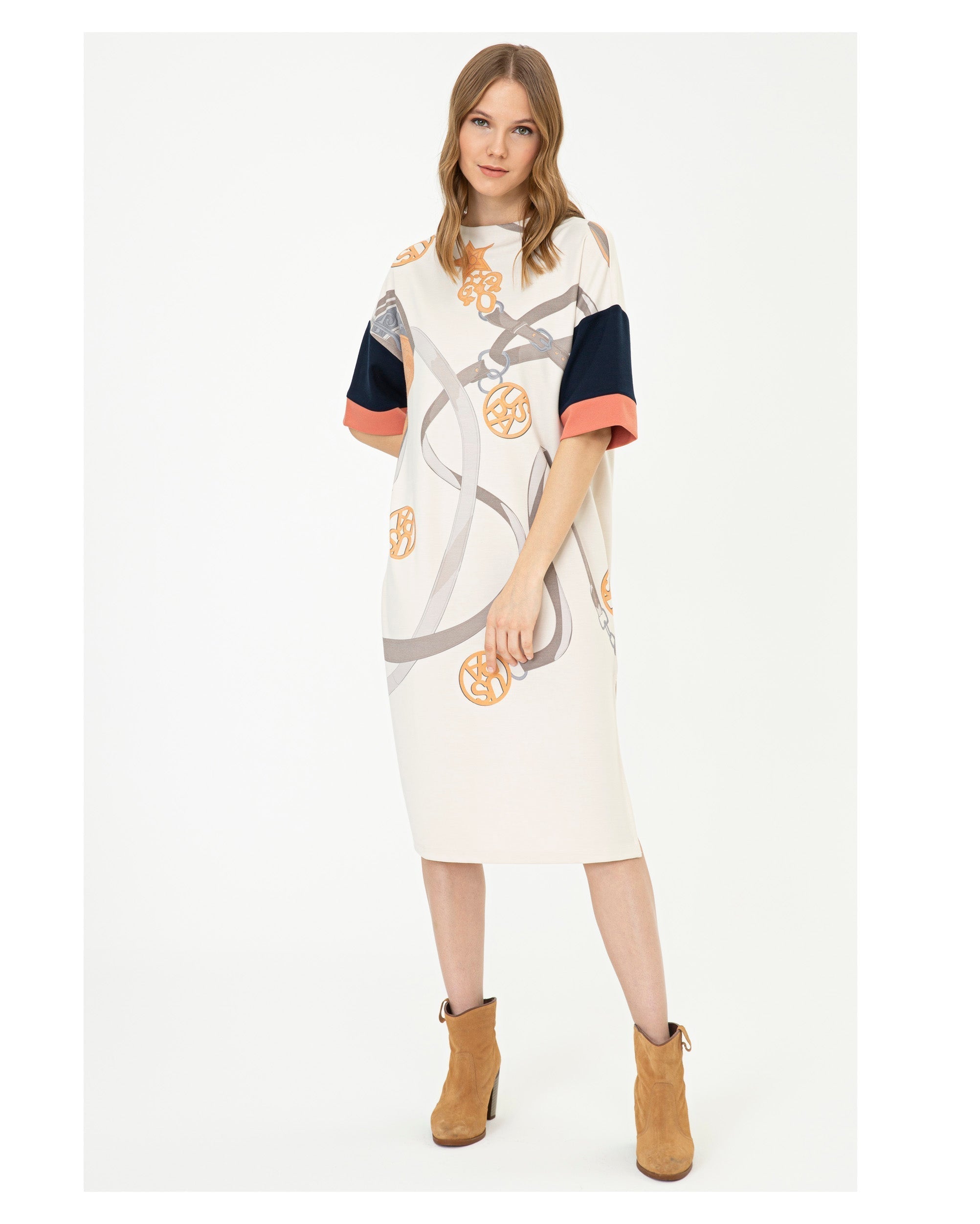 Beige Knitting Dress U.S. Polo Assn.
