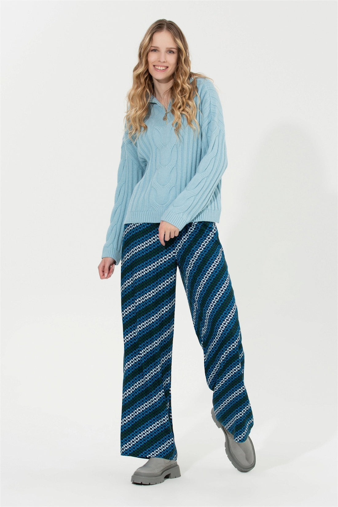 Light Blue Wide Trouser U.S. Polo Assn.