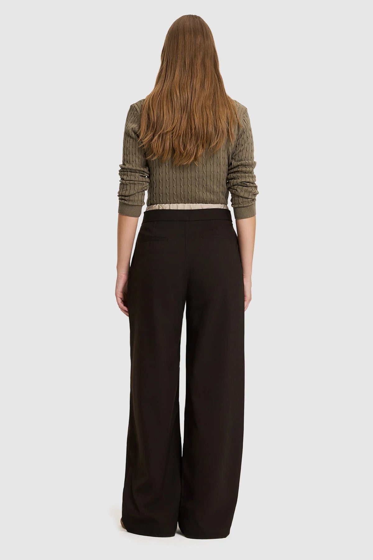 U.S. Polo Assn. Dark Brown Women Dark Brown Wide Leg Drawstring Slip on Trousers SKU: G082SZ0780 PU-14226_VR084 Image 05