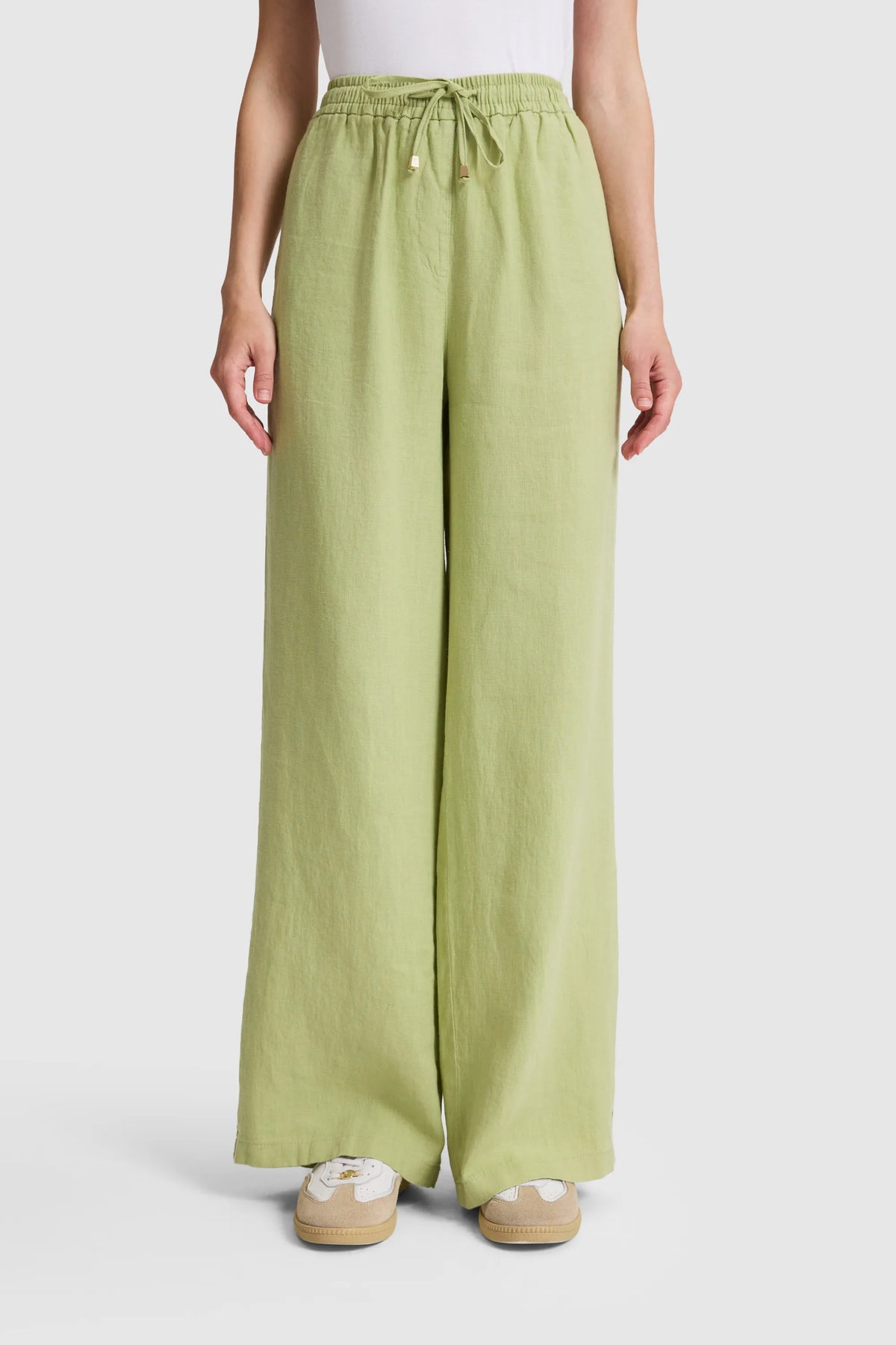 U.S. Polo Assn. Ages Women Sage Wide Leg Drawstring Slip on Trousers SKU: G082SZ0780 PU-9842_VR016 Image 02