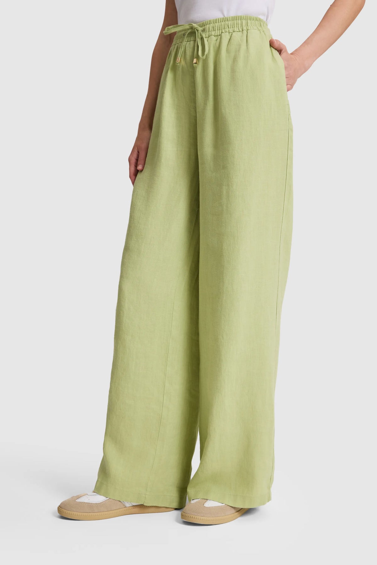 U.S. Polo Assn. Ages Women Sage Wide Leg Drawstring Slip on Trousers SKU: G082SZ0780 PU-9842_VR016 Image 04