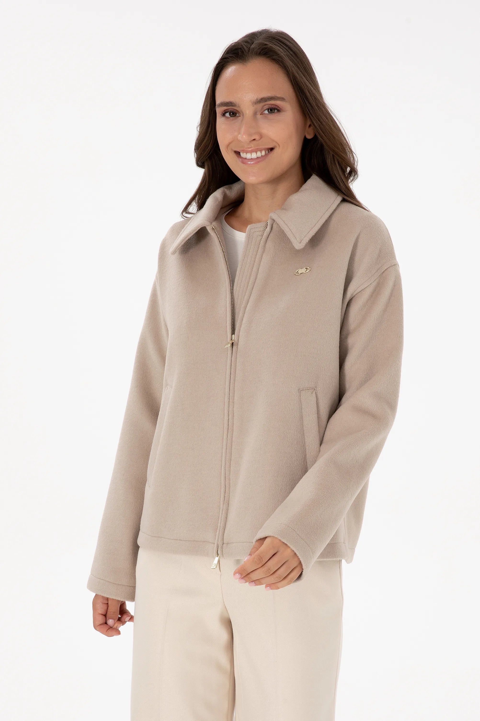 U.S. Polo Assn._Beige_Beige Wool Coat_G082SZ0MS0 2242481_VR088_03