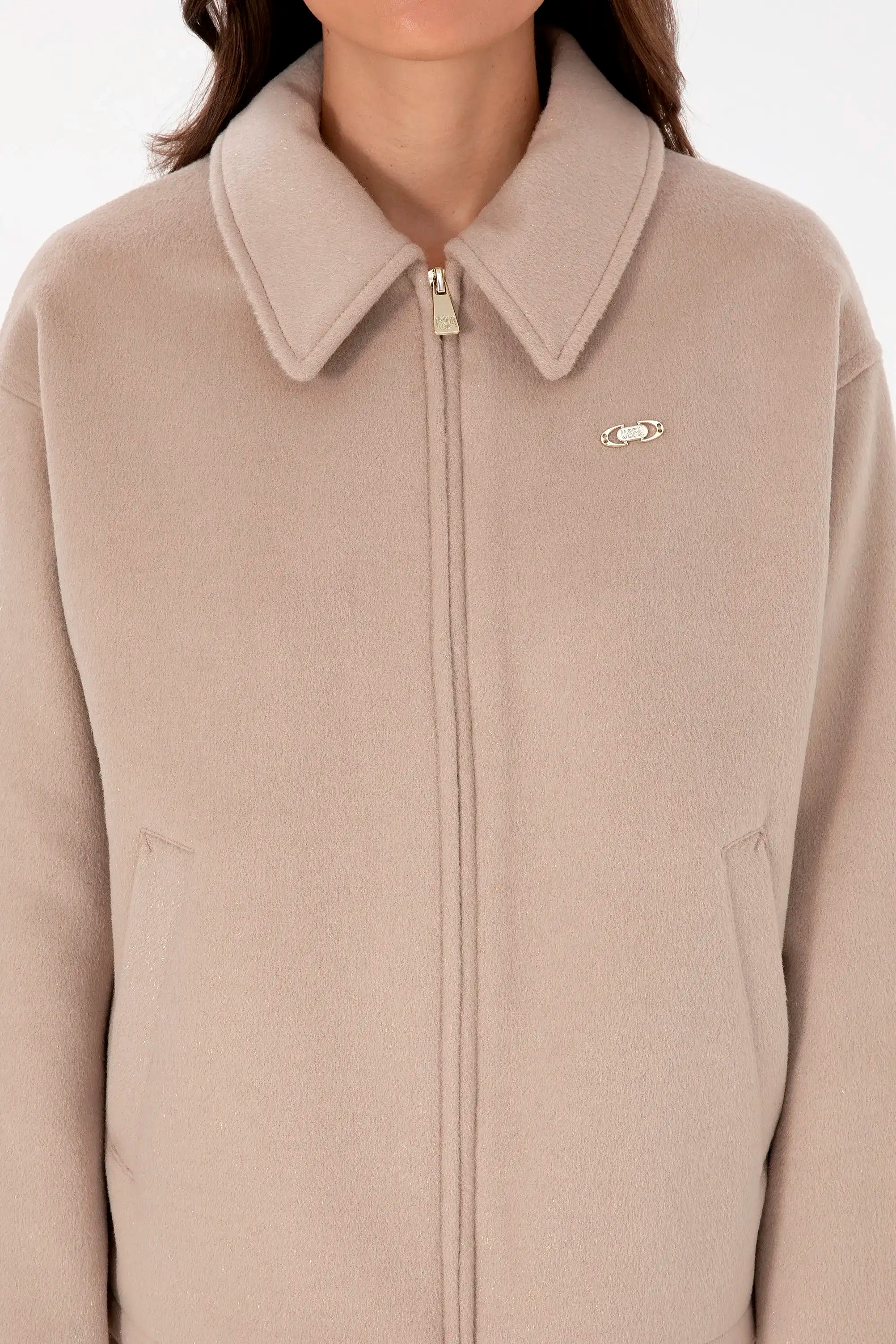 U.S. Polo Assn._Beige_Beige Wool Coat_G082SZ0MS0 2242481_VR088_06