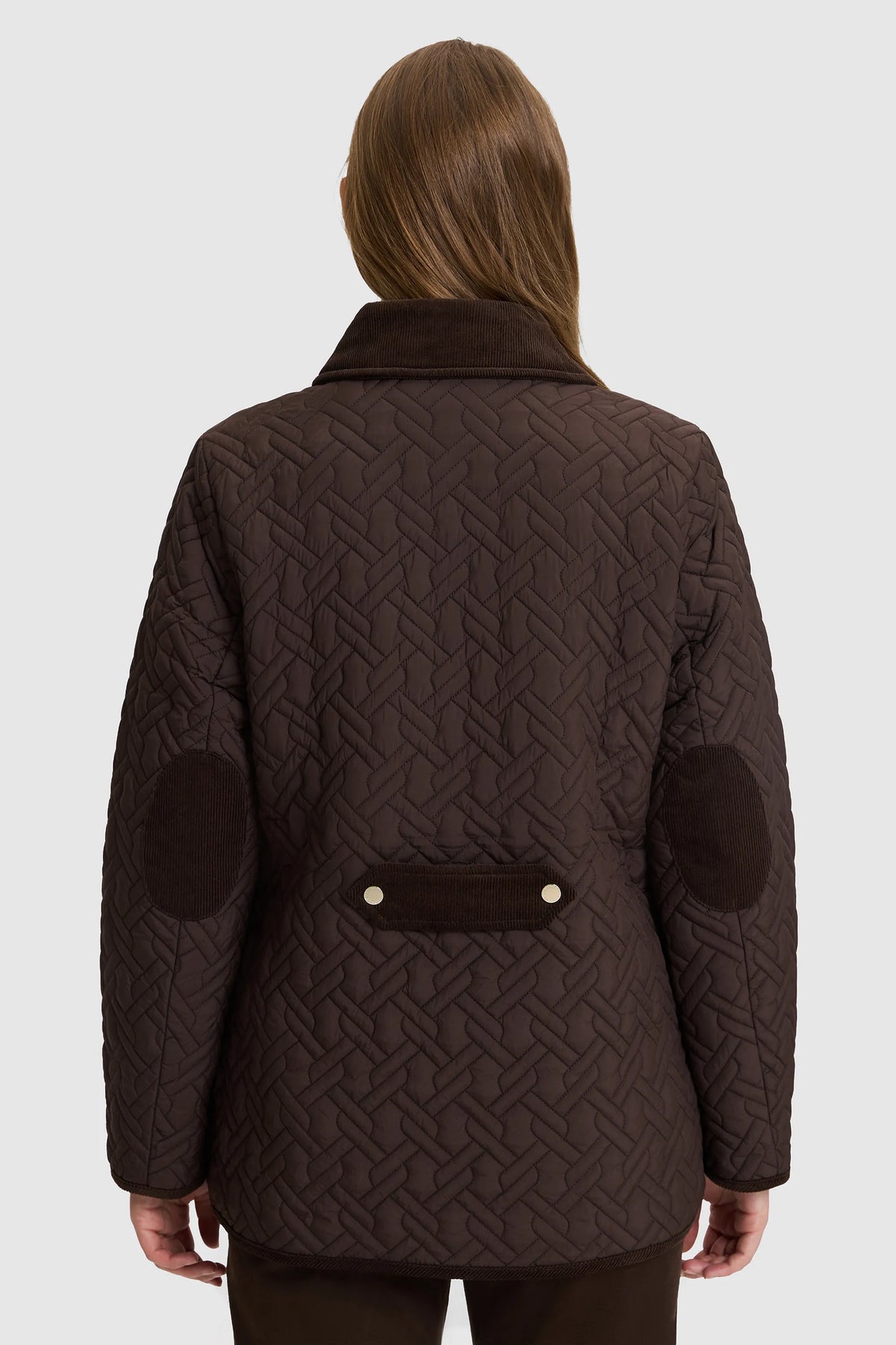 U.S. Polo Assn. Dark Brown Women Dark Brown Diamond Quilted Barn Jacket SKU: G082SZ0MS0 PU-13438_VR084 Image 05