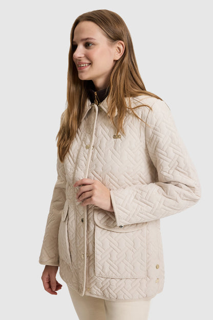 U.S. Polo Assn. Pearl Women Pearl Diamond Quilted Barn Jacket SKU: G082SZ0MS0 PU-13438_VR256 Image 03