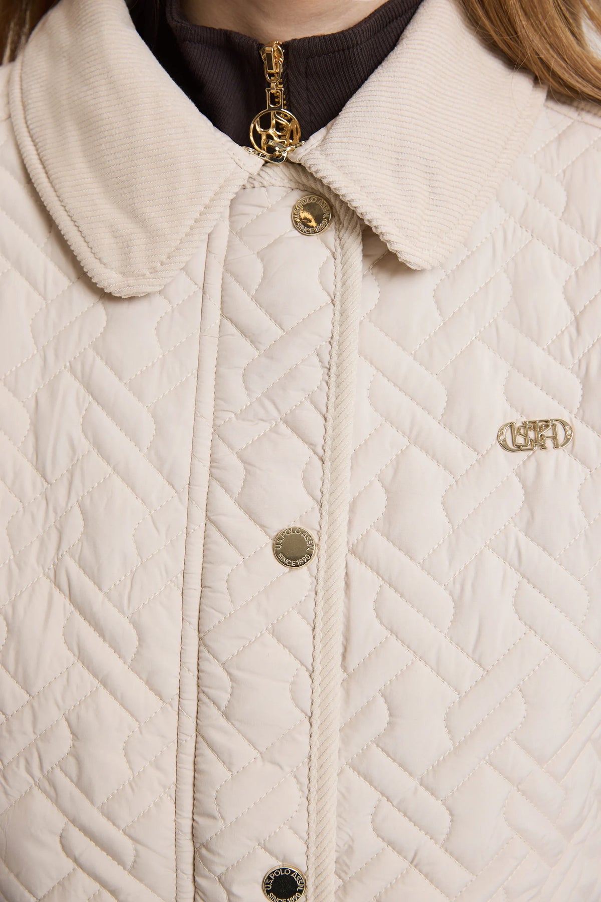 U.S. Polo Assn. Pearl Women Pearl Diamond Quilted Barn Jacket SKU: G082SZ0MS0 PU-13438_VR256 Image 06