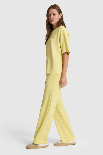 U.S. Polo Assn. Light Yellow Women Light Yellow Knitted Straight Leg Slip on Trousers SKU: G082SZ0OP0 PU-12077_VR004 Image 03