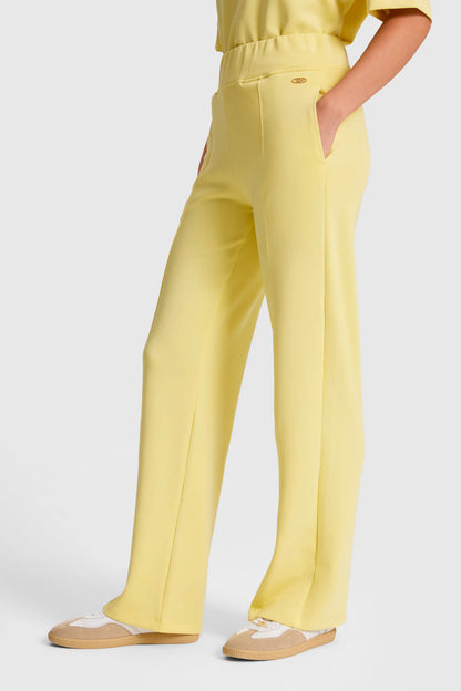U.S. Polo Assn. Light Yellow Women Light Yellow Knitted Straight Leg Slip on Trousers SKU: G082SZ0OP0 PU-12077_VR004 Image 04