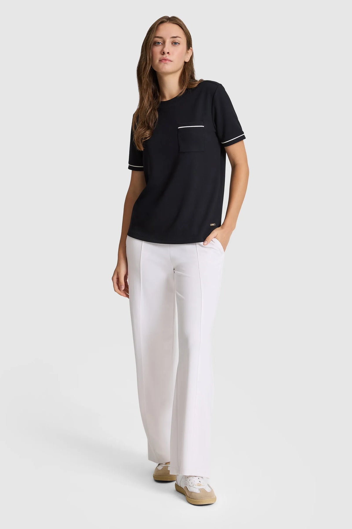 U.S. Polo Assn. White Women White Knitted Straight Leg Slip on Trousers SKU: G082SZ0OP0 PU-12077_VR013 Image 01