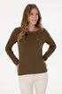 U.S. Polo Assn. Khaki Women Khaki Cable Knit Crew Neck Pullover SKU: G082SZ0TK0 2226135_VR027 Image 01