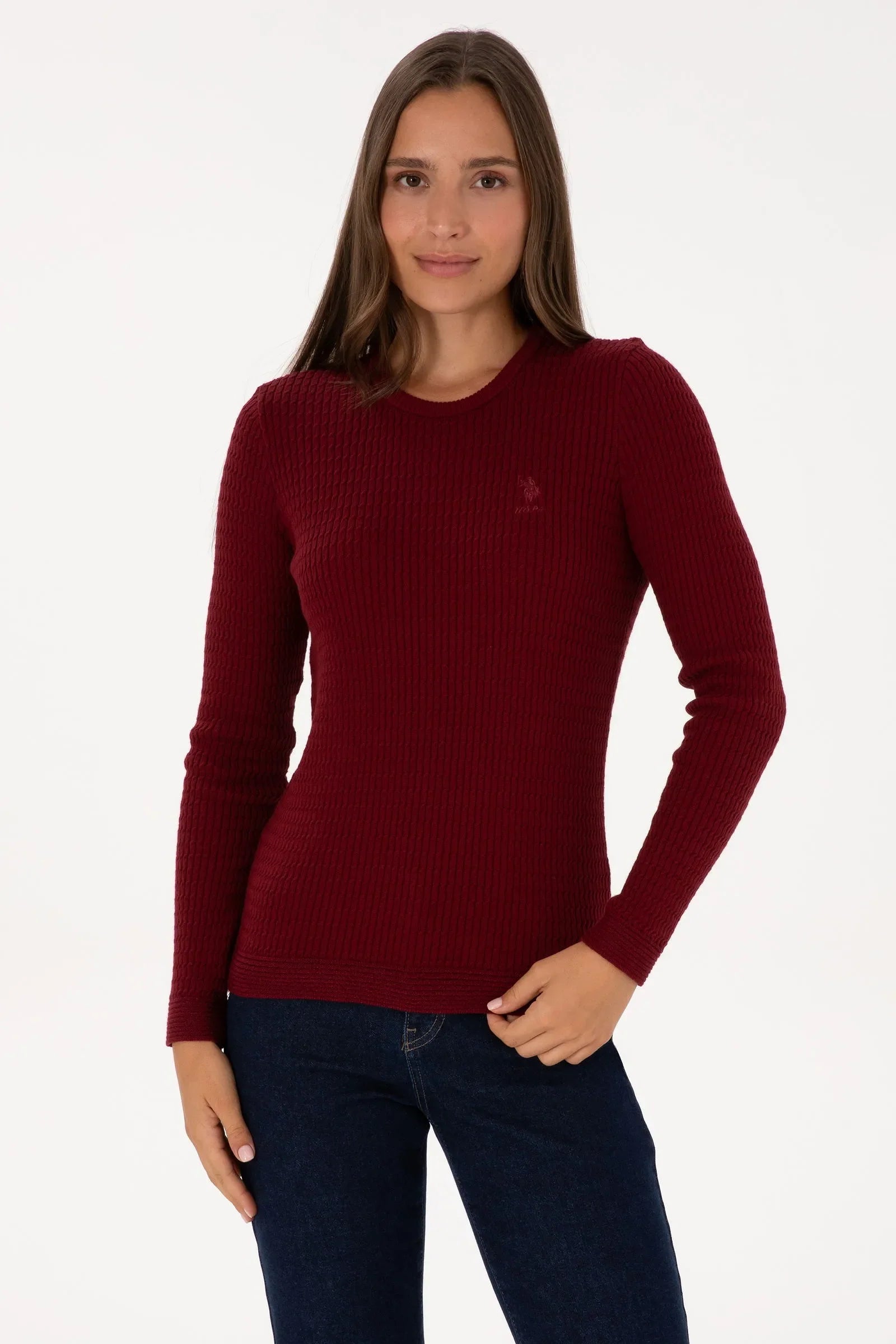 U.S. Polo Assn._Bordeaux_Bordeaux Knitting Jumper_G082SZ0TK0 2226393_VR014_01
