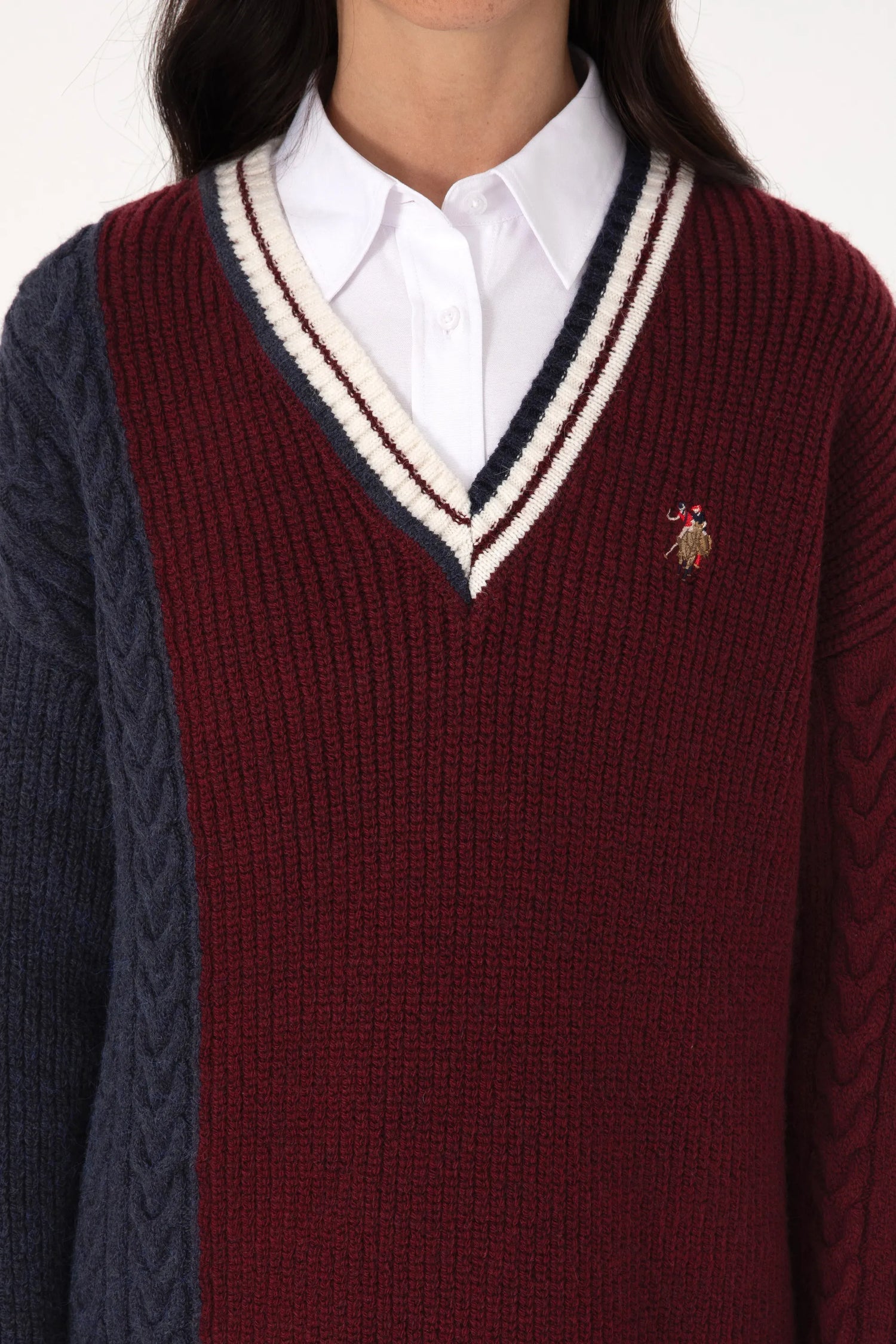 U.S. Polo Assn._Navy_Navy Oversized V-Neck Sweater_G082SZ0TK0 2244336_VR033_06