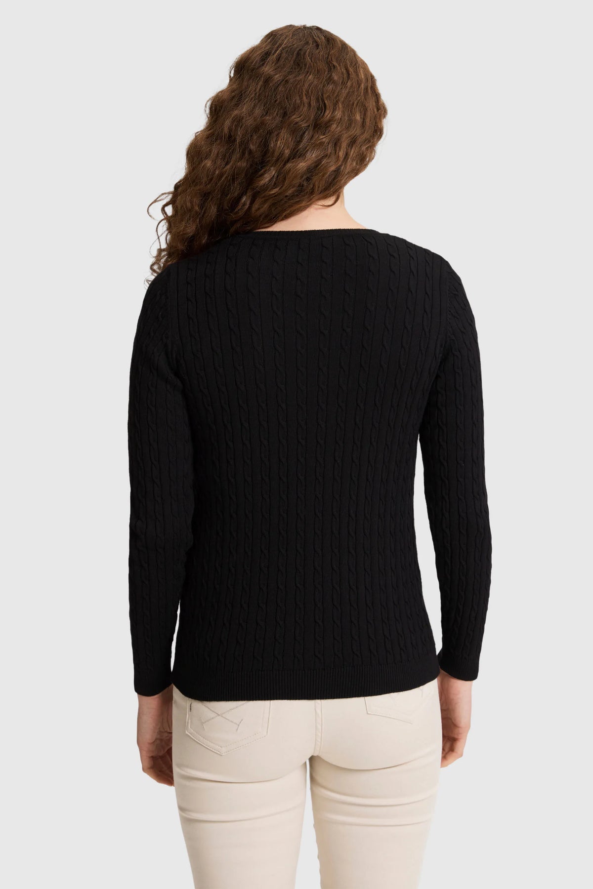 U.S. Polo Assn. Black Women Black Slim Fit Fine Knit Crew Neck Pullover SKU: G082SZ0TK0 PU-14846_VR046 Image 06
