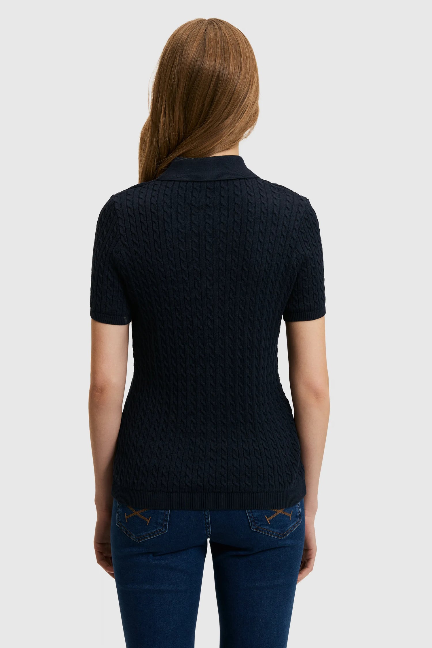 U.S. Polo Assn. Navy Blue Women Navy Blue Polo Shirt SKU: G082SZ0TK0 PU-9103_VR033 Image 05