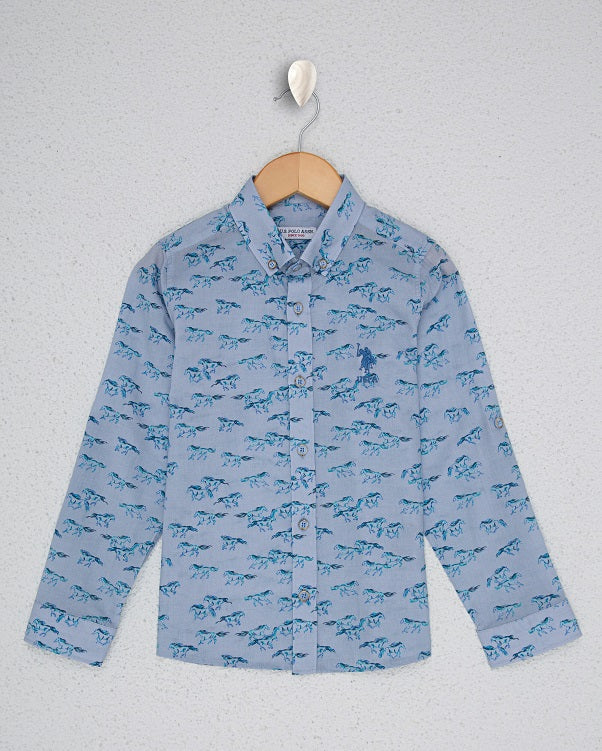 Light Blue Shirt Long Sleeve U.S. Polo Assn.