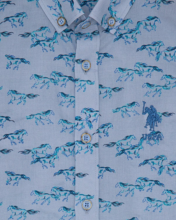 Light Blue Shirt Long Sleeve U.S. Polo Assn.