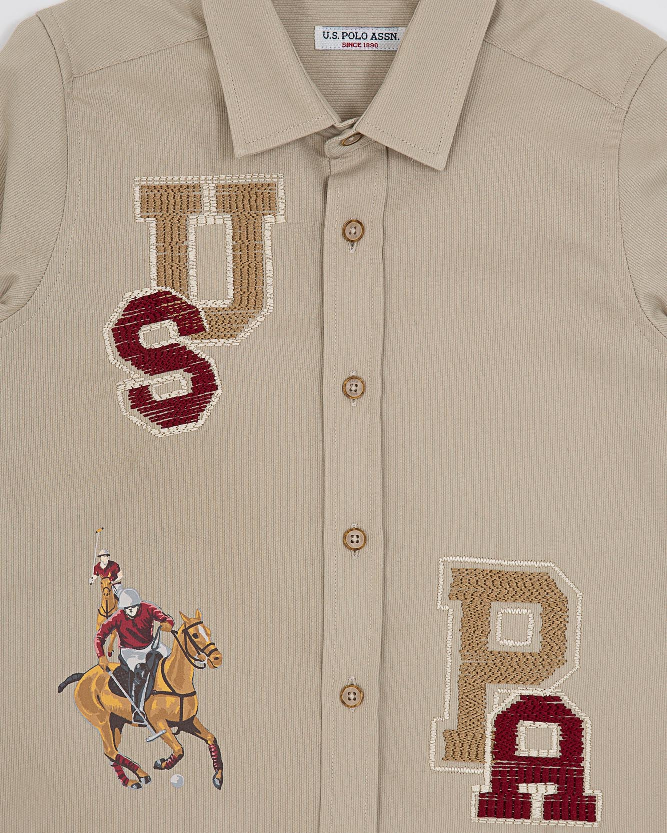 Beige Shirt Long Sleeve U.S. Polo Assn.