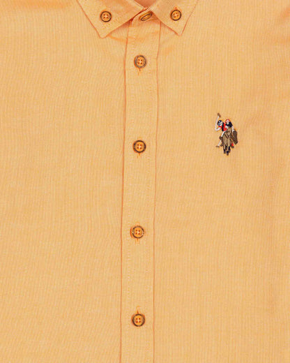 Orange Shirt Long Sleeve U.S. Polo Assn.