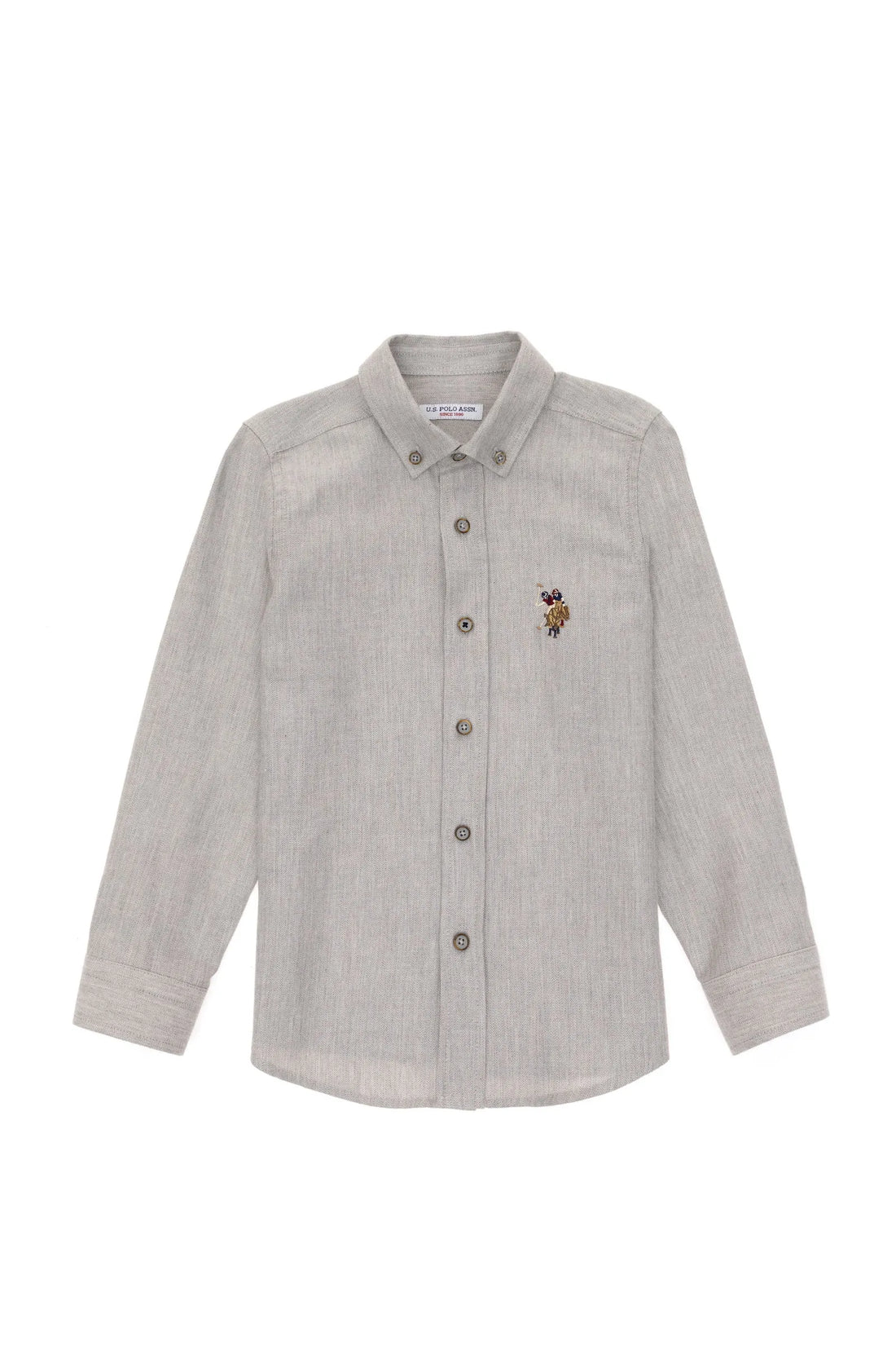 U.S. Polo Assn. Stone Boys Stone Long Sleeve Oxford Shirt SKU: G083SZ0040 1956937_VR049 Image 01